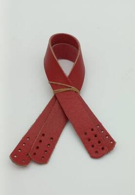 Angel Çanta Aksesuar 35X2 Cm Gerçek Deri Çift Sap Kırmızı - 1