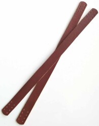 Angel Çanta Aksesuar 35X2 Cm Gerçek Deri Çift Sap Kızıl Kahve - Angel Çanta Aksesuar