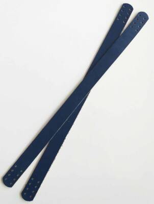 Angel Çanta Aksesuar 35X2 Cm Gerçek Deri Çift Sap Lacivert - 1