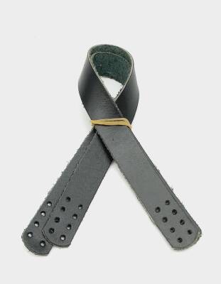 Angel Çanta Aksesuar 35X2 Cm Gerçek Deri Çift Sap Siyah - 1