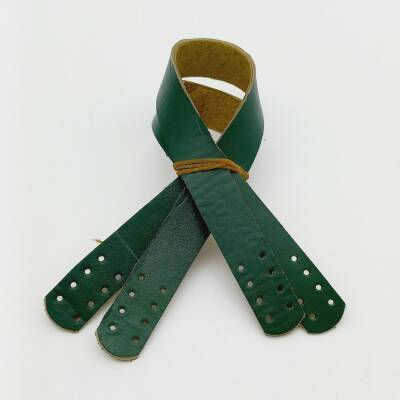 Angel Çanta Aksesuar 35X2 Cm Gerçek Deri Çift Sap Yeşil - 1