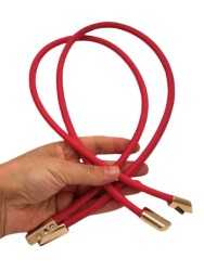 Angel Çanta Aksesuar 60 cm Açık Kırmızı Renk Trend Model Çift Çanta Sapı - 2