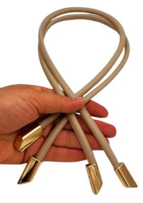 Angel Çanta Aksesuar 60 cm Bej Renk Trend Model Çift Çanta Sapı - 3