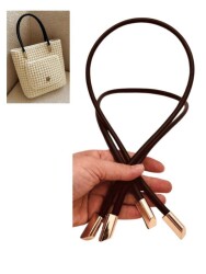 Angel Çanta Aksesuar 60 cm Koyu Kahve Renk Trend Model Çift Çanta Sapı - Angel Çanta Aksesuar