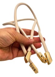 Angel Çanta Aksesuar 60 cm Krem Renk Trend Model Çift Çanta Sapı - 2