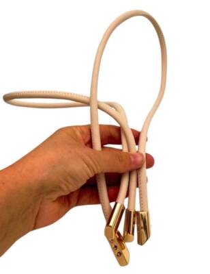 Angel Çanta Aksesuar 60 cm Krem Renk Trend Model Çift Çanta Sapı - 3