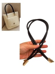 Angel Çanta Aksesuar 60 cm Siyah Renk Trend Model Çift Çanta Sapı - Angel Çanta Aksesuar