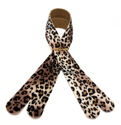 Angel Çanta Aksesuar 60x3 cm Suni Deri Leopar Renk Çift Çanta Sapı - Angel Çanta Aksesuar