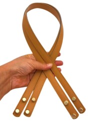 Angel Çanta Aksesuar 70x1.8 cm Suni Deri Hardal Renk Vidalı Çanta Sapı - Angel Çanta Aksesuar