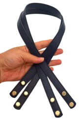 Angel Çanta Aksesuar 70x1.8 cm Suni Deri Lacivert Renk Vidalı Çanta Sapı - Angel Çanta Aksesuar