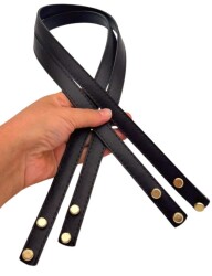 Angel Çanta Aksesuar 70x1.8 cm Suni Deri Siyah Renk Vidalı Çanta Sapı - Angel Çanta Aksesuar