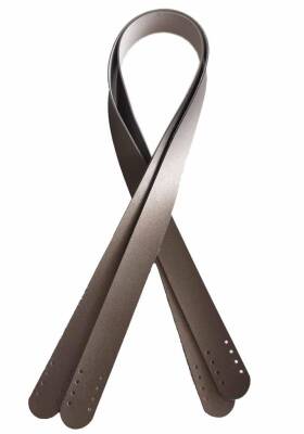 Angel Çanta Aksesuar 70X2.4 Cm, Tek Kat Suni Deri Gri Renk Çift Sap - 1