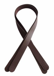 Angel Çanta Aksesuar 70X2.4 Cm, Tek Kat Suni Deri Koyu Kahve Renk Çift Sap - Angel Çanta Aksesuar