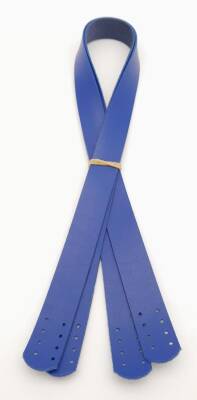 Angel Çanta Aksesuar 70x2.4 cm Tek Kat Suni Deri Mavi Renk Çift Sap - 2