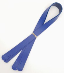 Angel Çanta Aksesuar 70x2.4 cm Tek Kat Suni Deri Mavi Renk Çift Sap - 3