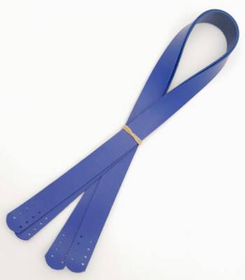 Angel Çanta Aksesuar 70x2.4 cm Tek Kat Suni Deri Mavi Renk Çift Sap - 3