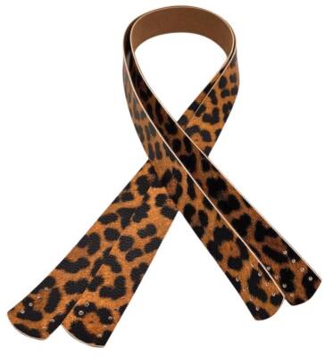 Angel Çanta Aksesuar 70x3 cm Suni Deri Leopar Renk Çift Çanta Sapı - 1