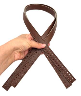 Angel Çanta Aksesuar 80x2 cm Taba Renk 16 Delikli Model Çift Çanta Sapı - 2