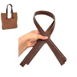Angel Çanta Aksesuar 80x2 cm Taba Renk 16 Delikli Model Çift Çanta Sapı - Angel Çanta Aksesuar