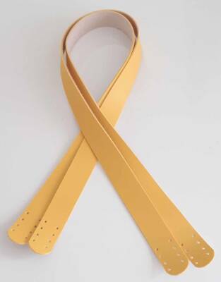 Angel Çanta Aksesuar 80X2.5 Cm, Sarı Renk Suni Deri Çanta Sapı - 1