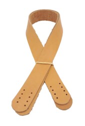 Angel Çanta Aksesuar Açık Taba Renk Gerçek Deri 60X3 Cm Çift Sap - 2