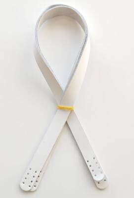 Angel Çanta Aksesuar Beyaz Renk Gerçek Deri 70X2 Cm Çift Sap - 1