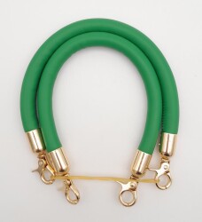 Angel Çanta Aksesuar Çift Kısa Kordon Çanta Sapı Yeşil Renk Light Gold Metalli - 2