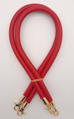 Angel Çanta Aksesuar Çift Kordon Çanta Sapı Kırmızı Renk Light Gold Metalli - 1