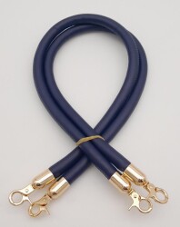 Angel Çanta Aksesuar Çift Kordon Çanta Sapı Lacivert Renk Light Gold Metalli - 2