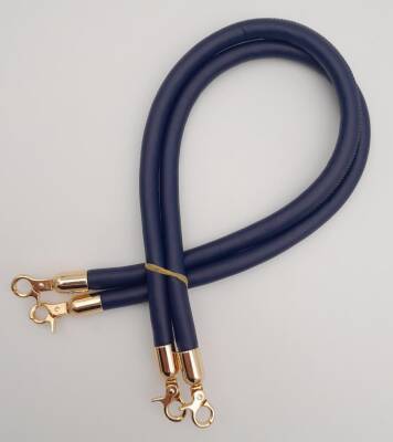 Angel Çanta Aksesuar Çift Kordon Çanta Sapı Lacivert Renk Light Gold Metalli - 3