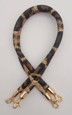 Angel Çanta Aksesuar Çift Kordon Çanta Sapı Leopar Light Gold Metalli - 1