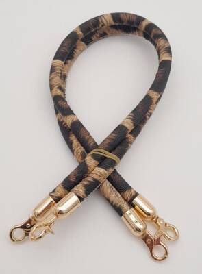 Angel Çanta Aksesuar Çift Kordon Çanta Sapı Leopar Light Gold Metalli - 2