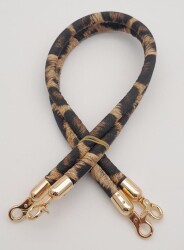 Angel Çanta Aksesuar Çift Kordon Çanta Sapı Leopar Light Gold Metalli - 2