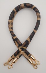 Angel Çanta Aksesuar Çift Kordon Çanta Sapı Leopar Light Gold Metalli - Angel Çanta Aksesuar