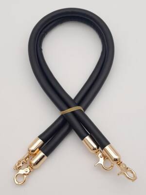 Angel Çanta Aksesuar Çift Kordon Çanta Sapı Siyah Renk Light Gold Metalli - 2