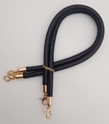 Angel Çanta Aksesuar Çift Kordon Çanta Sapı Siyah Renk Light Gold Metalli - 3