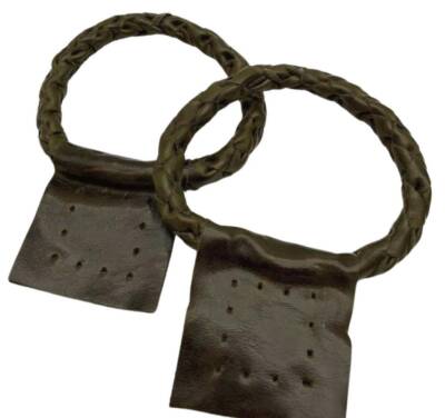 Angel Çanta Aksesuar Gerçek Deri 13 cm Nova Yuvarlak Model Haki Yeşil Renk Çift Çanta Sapı - 1