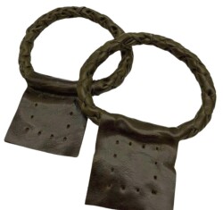 Angel Çanta Aksesuar Gerçek Deri 13 cm Nova Yuvarlak Model Haki Yeşil Renk Çift Çanta Sapı - Angel Çanta Aksesuar