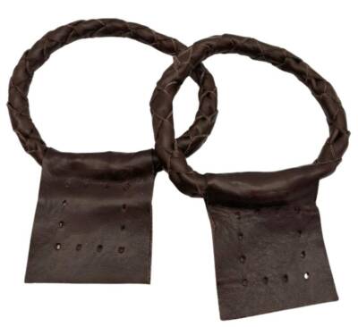 Angel Çanta Aksesuar Gerçek Deri 13 cm Nova Yuvarlak Model Koyu Kahve Renk Çift Çanta Sapı - 1