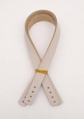 Angel Çanta Aksesuar Gerçek Deri 35X1.2 Cm Bej Renk Çanta Sapı - 1