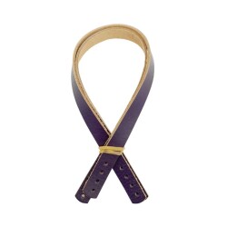 Angel Çanta Aksesuar Gerçek Deri 35x1.2 cm Mor Renk Çift Çanta Sapı - Angel Çanta Aksesuar