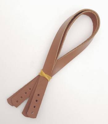 Angel Çanta Aksesuar Gerçek Deri 35x1.2 cm Sütlü Kahve Renk Çift Çanta Sapı - 2