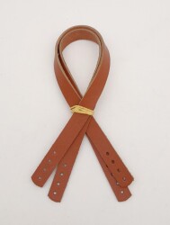 Angel Çanta Aksesuar Gerçek Deri 35X1.2 Cm Taba Renk Çanta Sapı - Angel Çanta Aksesuar