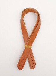 Angel Çanta Aksesuar Gerçek Deri 35x1.2 cm Turuncu Taba Renk Çift Çanta Sapı - Angel Çanta Aksesuar