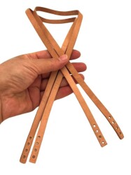 Angel Çanta Aksesuar Gerçek Deri 70x0.8 cm Ham Renk Çift Çanta Sapı - Angel Çanta Aksesuar