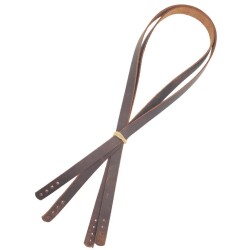 Angel Çanta Aksesuar Gerçek Deri 70x1.2 cm Crazy Oil Hardal Sarı Renk Çift Çanta Sapı - 2