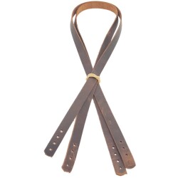 Angel Çanta Aksesuar Gerçek Deri 70x1.2 cm Crazy Oil Hardal Sarı Renk Çift Çanta Sapı - Angel Çanta Aksesuar