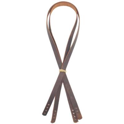 Angel Çanta Aksesuar Gerçek Deri 70x1.2 cm Crazy Oil Hardal Sarı Renk Çift Çanta Sapı - 3