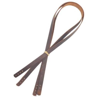 Angel Çanta Aksesuar Gerçek Deri 70x1.2 cm Crazy Oil Hardal Sarı Renk Çift Çanta Sapı - 2