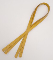 Angel Çanta Aksesuar Gerçek Deri 70x1.2 cm Limon Küfü Renk Çift Çanta Sapı - 3